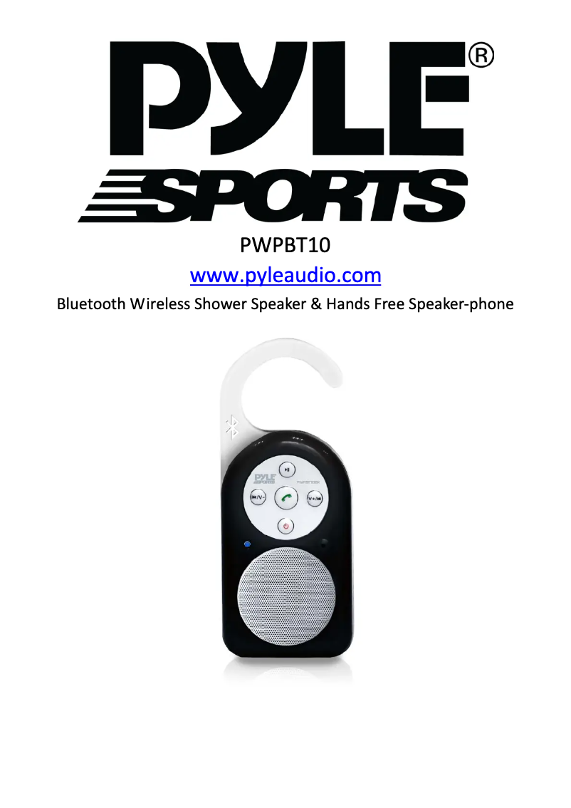 Página 1 del manual Manual de usuario Pyle PWPBT10
