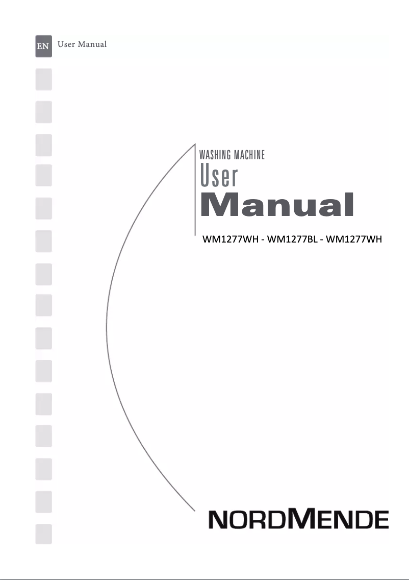 Page n°1 - Manuel utilisateur Nordmende WM1277BL