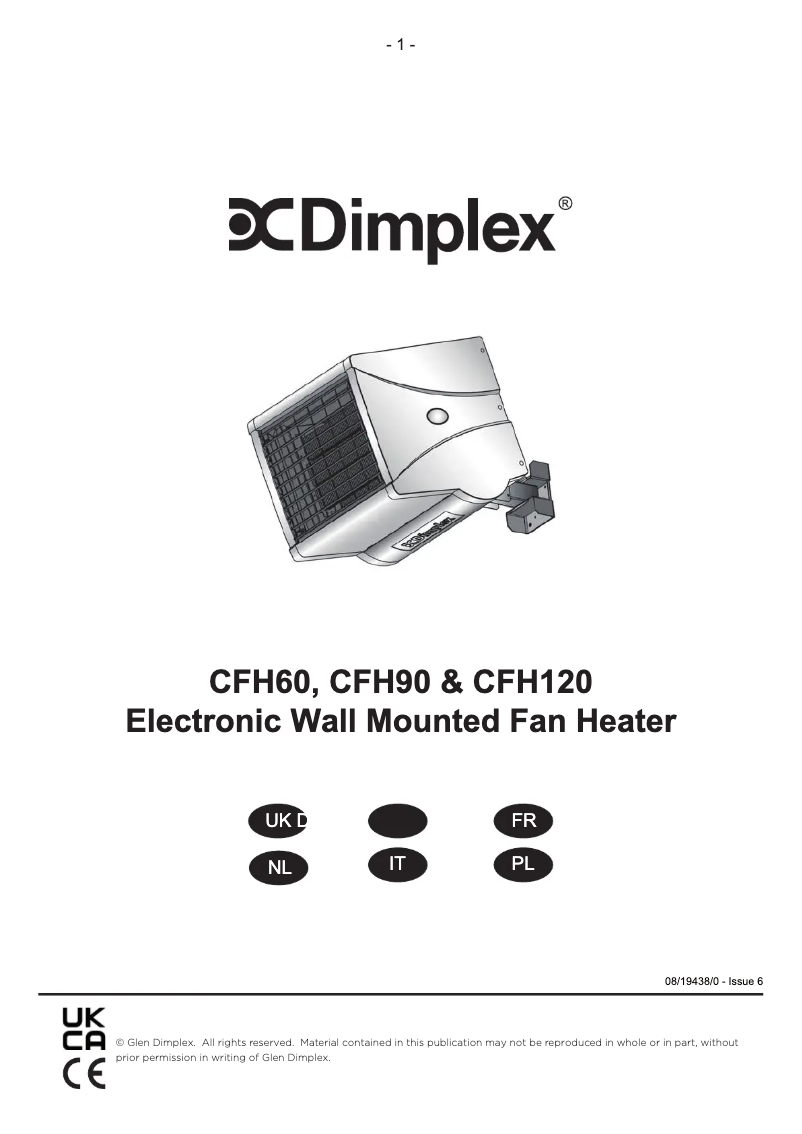 Page 1 de la notice Manuel utilisateur Dimplex CFH120