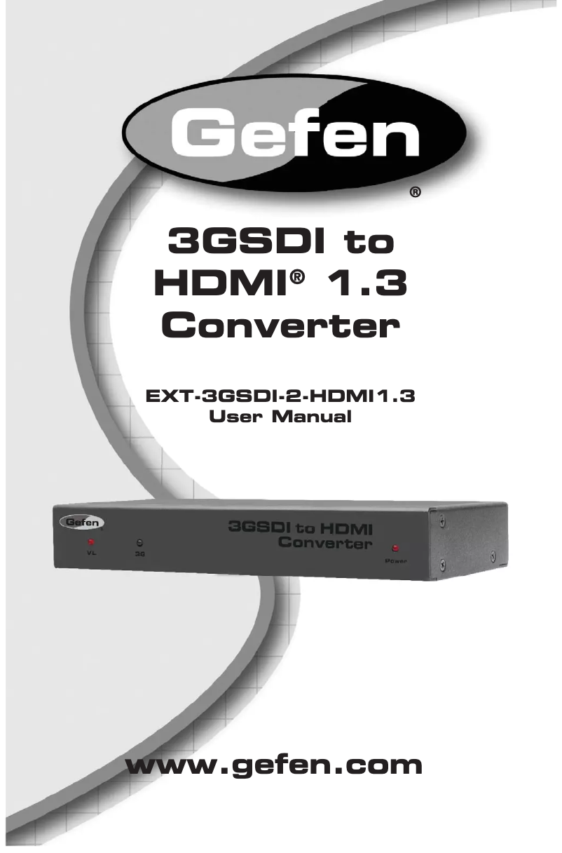 Image de la première page du manuel de l'appareil EXT-3GSDI-2-HDMI1.3