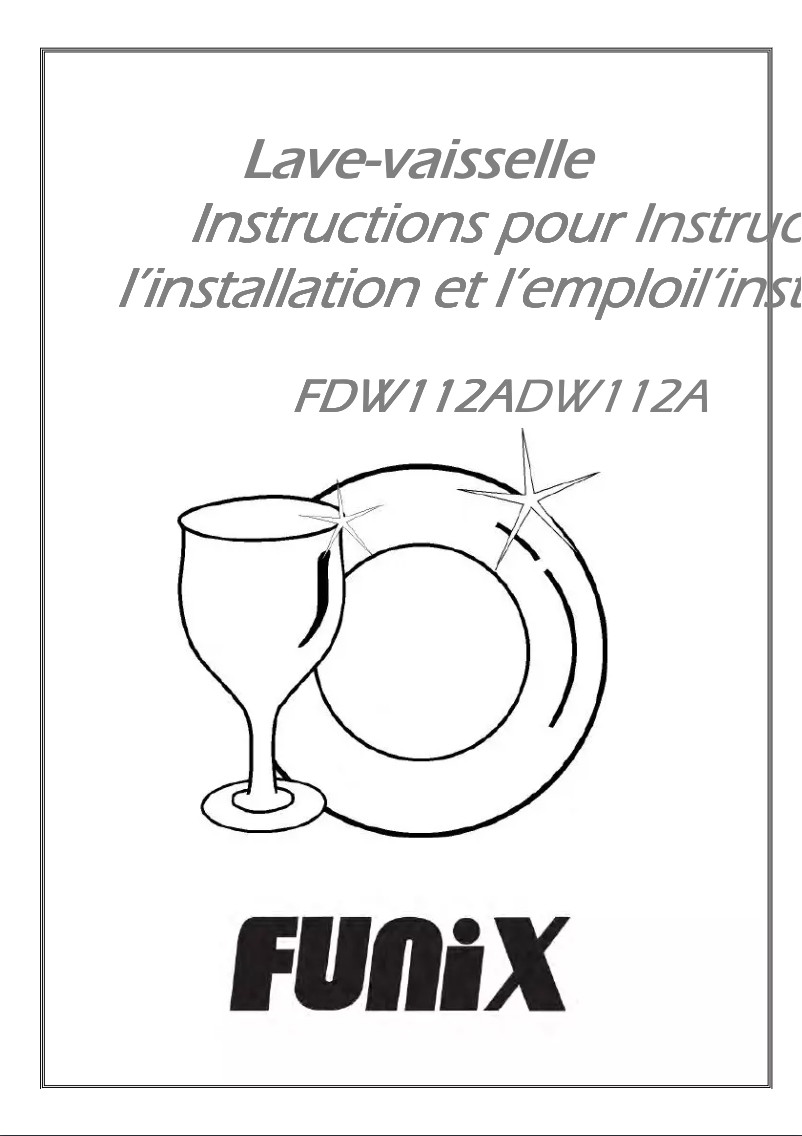 Page n°1 - Manuel utilisateur Funix FDW112A