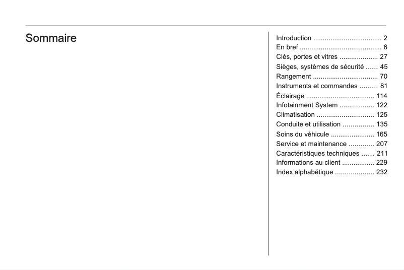 Image de la première page du manuel de l'appareil Zafira (2010)