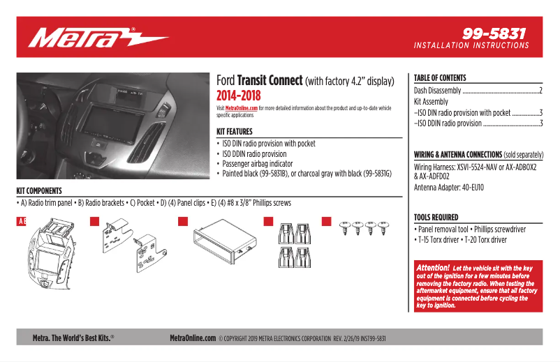 Imagen de la primera página del manual del dispositivo 99-5831G