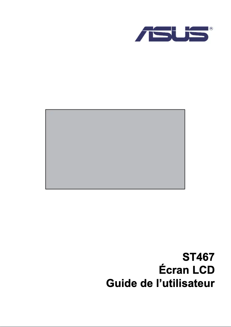 Image de la première page du manuel de l'appareil ST467