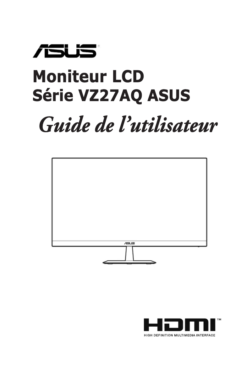 Image de la première page du manuel de l'appareil VZ27AQ