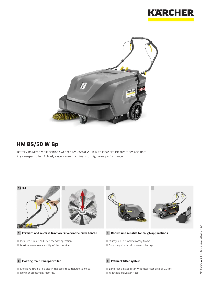 Image de la première page du manuel de l'appareil KM 85/50 W Bp