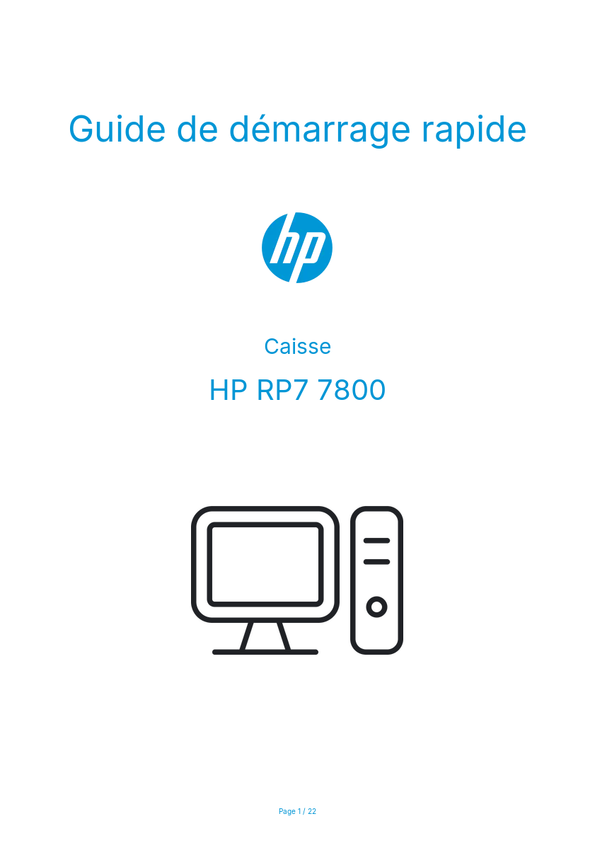 Image de la première page du manuel de l'appareil RP7 7800