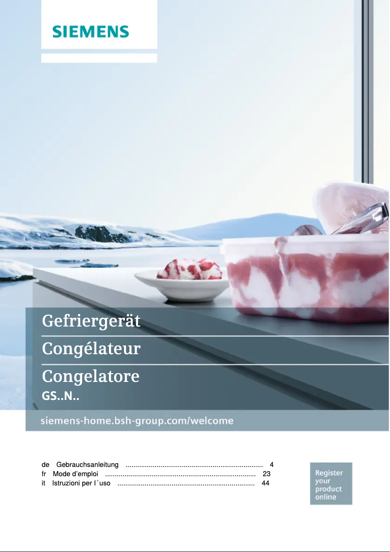 Page 1 de la notice Manuel utilisateur Siemens GS51NAW41H