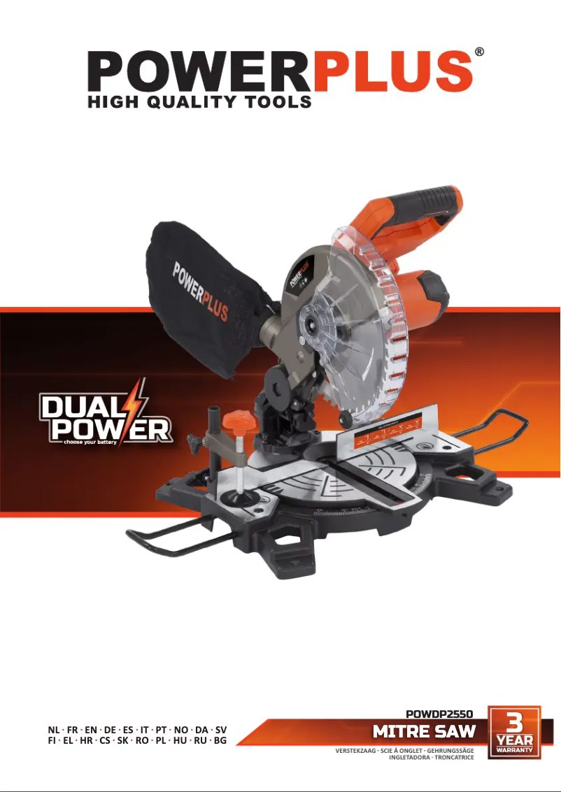 Image de la première page du manuel de l'appareil POWDP2550