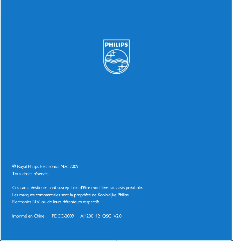 Image de la première page du manuel de l'appareil AJ4200