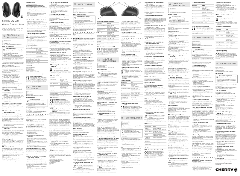 Page 1 de la notice Manuel utilisateur Cherry MW 4500