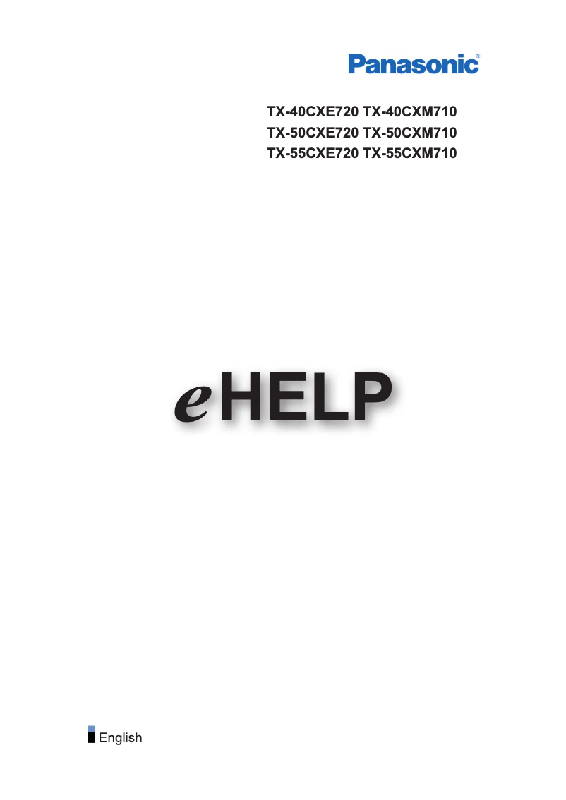 Page 1 de la notice Manuel utilisateur Panasonic Viera TX-55CXE720