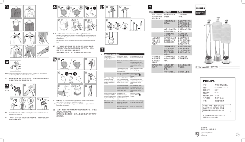 Page 1 of the manual User Manual Philips DailyTouch GC517