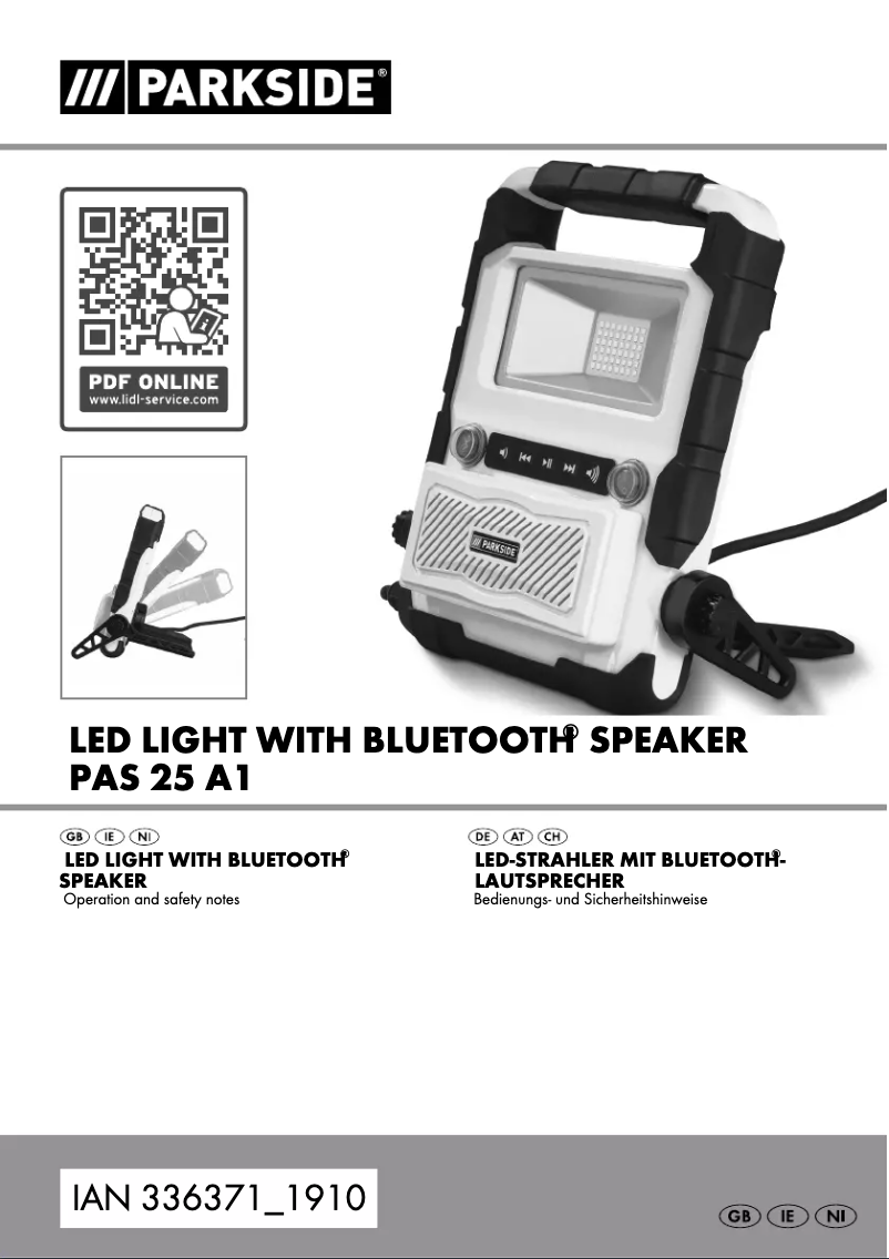 Page n°1 - Manuel utilisateur Parkside PAS 25 A1