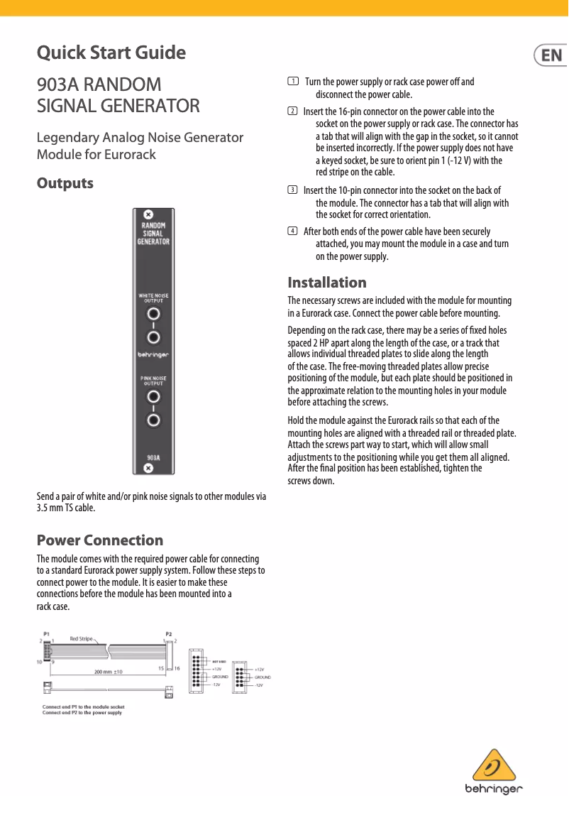 Image de la première page du manuel de l'appareil System 55 903A Random Signal Generator