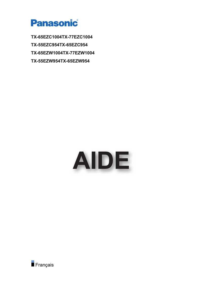 Image de la première page du manuel de l'appareil TX-77EZC1004