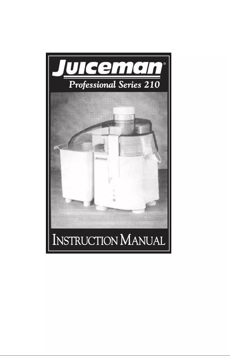 Page n°1 - Manuel utilisateur Juiceman JM210A