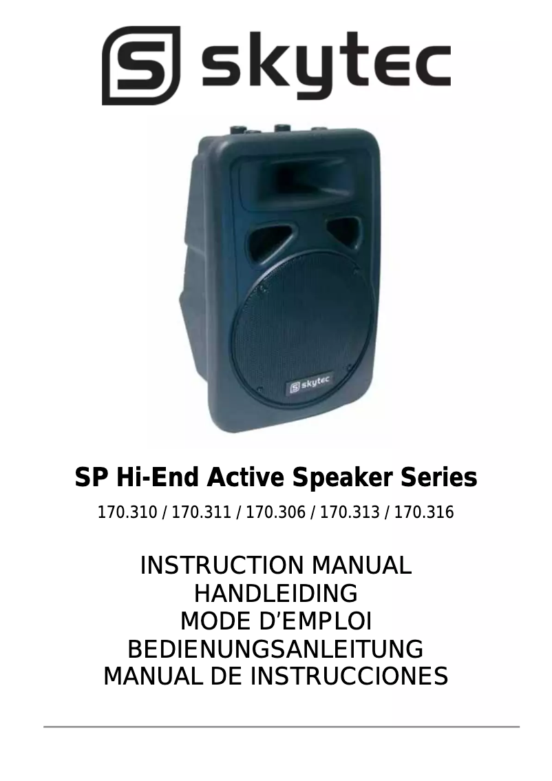 Page n°1 - Manuel utilisateur Skytec SP Hi-End Passive Speaker 170.313