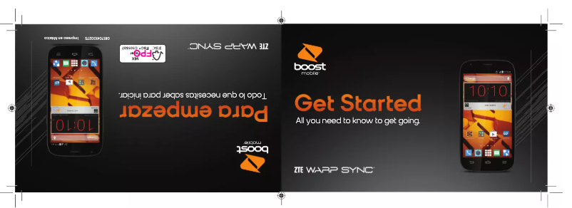 Image de la première page du manuel de l'appareil Warp Sync