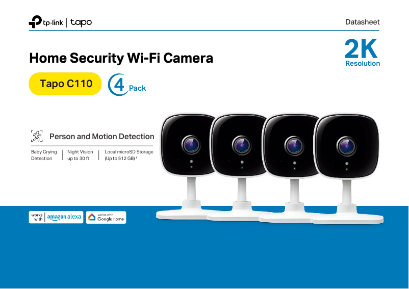 Page 1 de la notice Fiche technique TP-Link Tapo C110