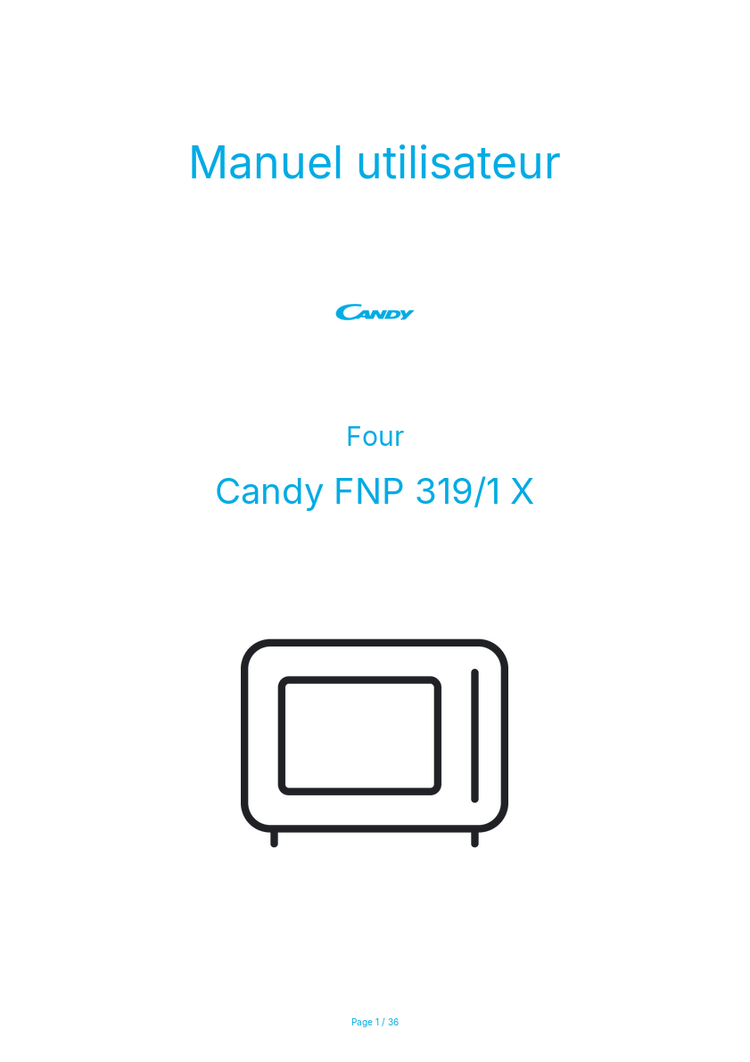 Image de la première page du manuel de l'appareil FNP 319/1 X
