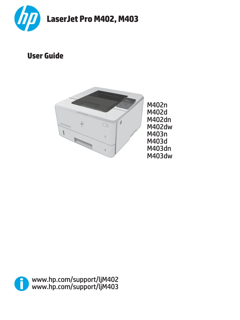 Página 1 del manual Manual de usuario HP LaserJet Pro M402dw