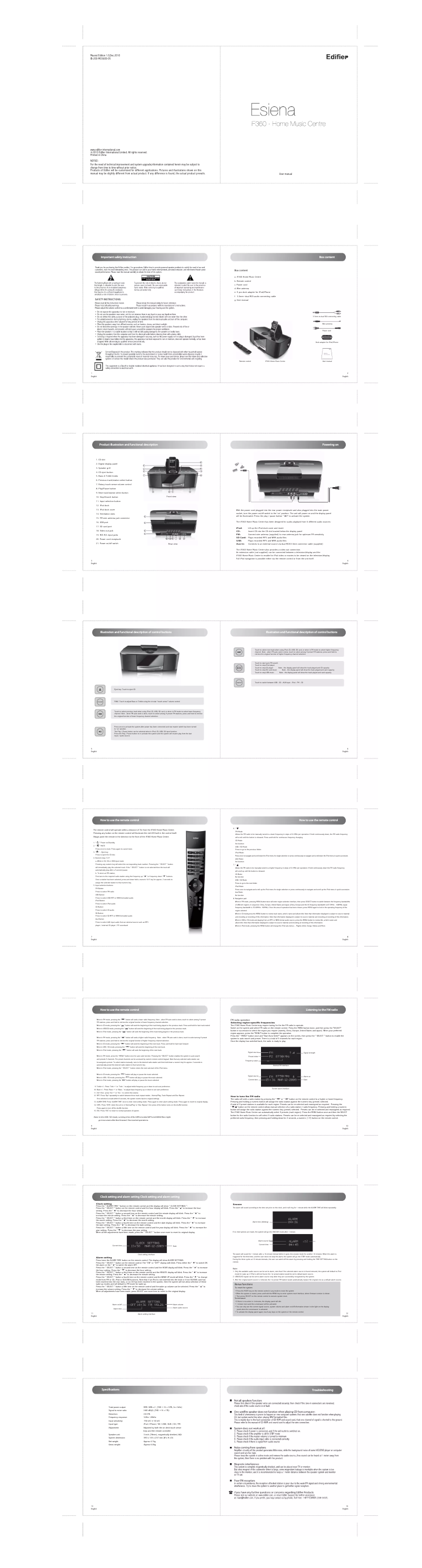 Page n°1 - Manuel utilisateur Edifier If360