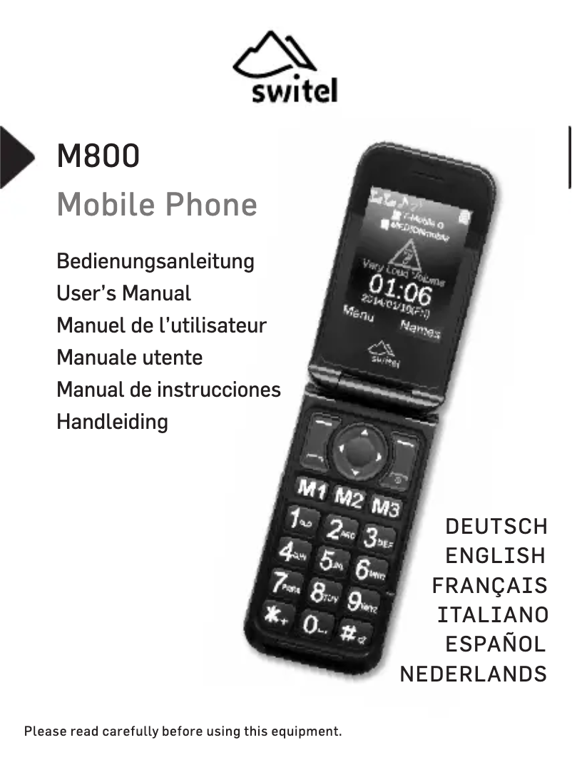 Image de la première page du manuel de l'appareil M800