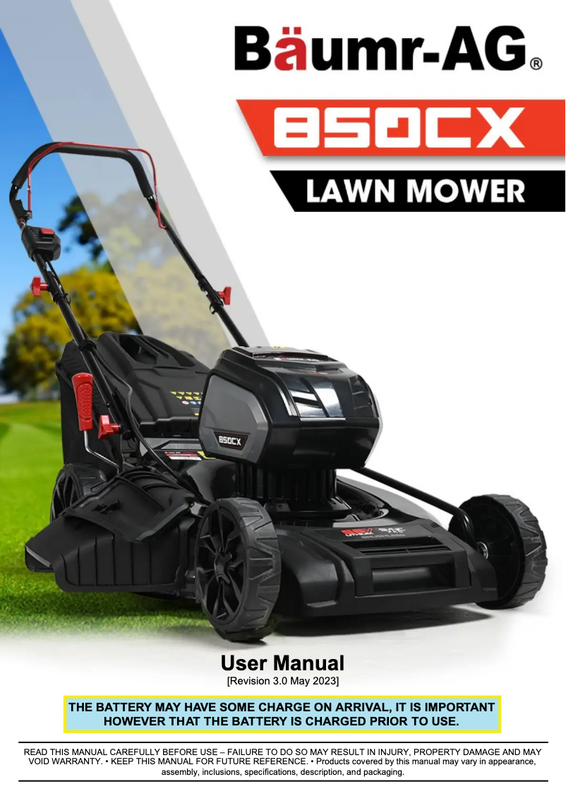 Página 1 del manual Manual de usuario Baumr-AG 850CX