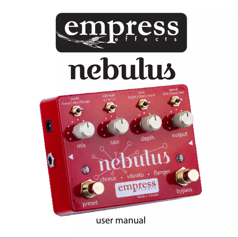 Page n°1 - Manuel utilisateur Empress Effects Nebulus