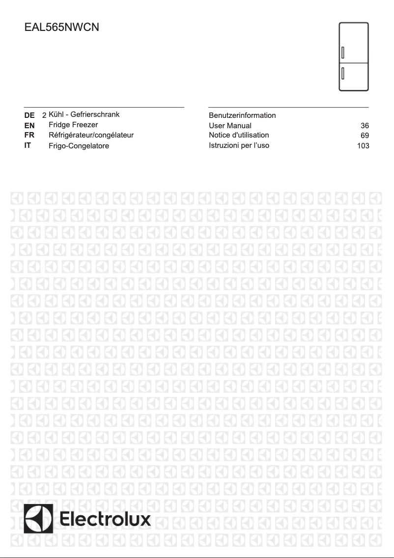Page 1 de la notice Manuel utilisateur Electrolux EAL565NWCN