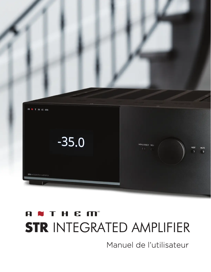Page n°1 - Manuel utilisateur Anthem STR Preamplifier