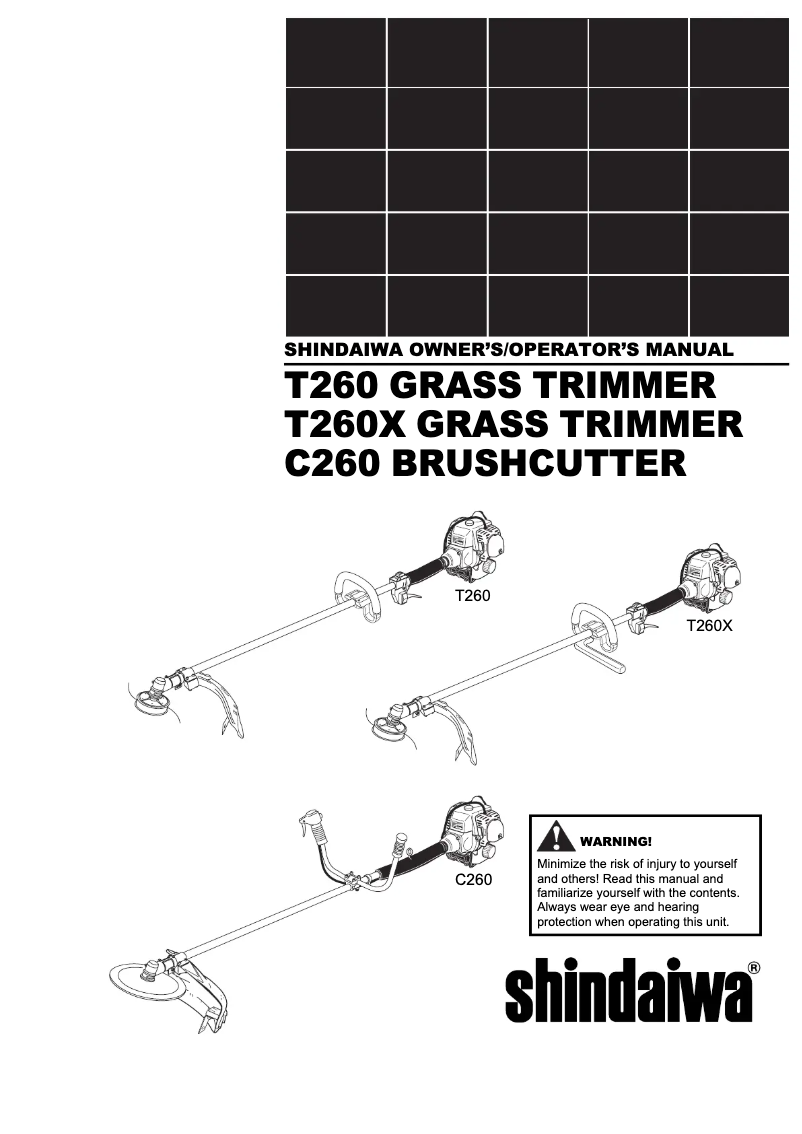 Página 1 del manual Manual de usuario Shindaiwa T260