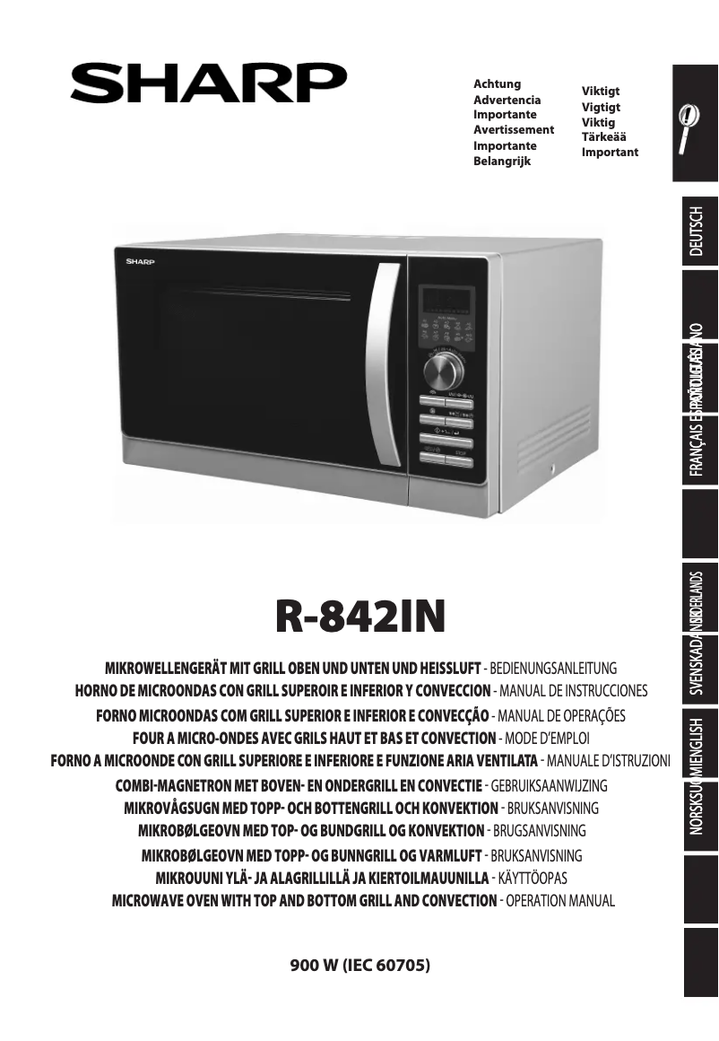 Image de la première page du manuel de l'appareil R-842INW