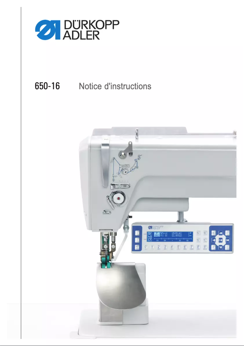 Page 1 de la notice Manuel utilisateur Dürkopp Adler 650-16