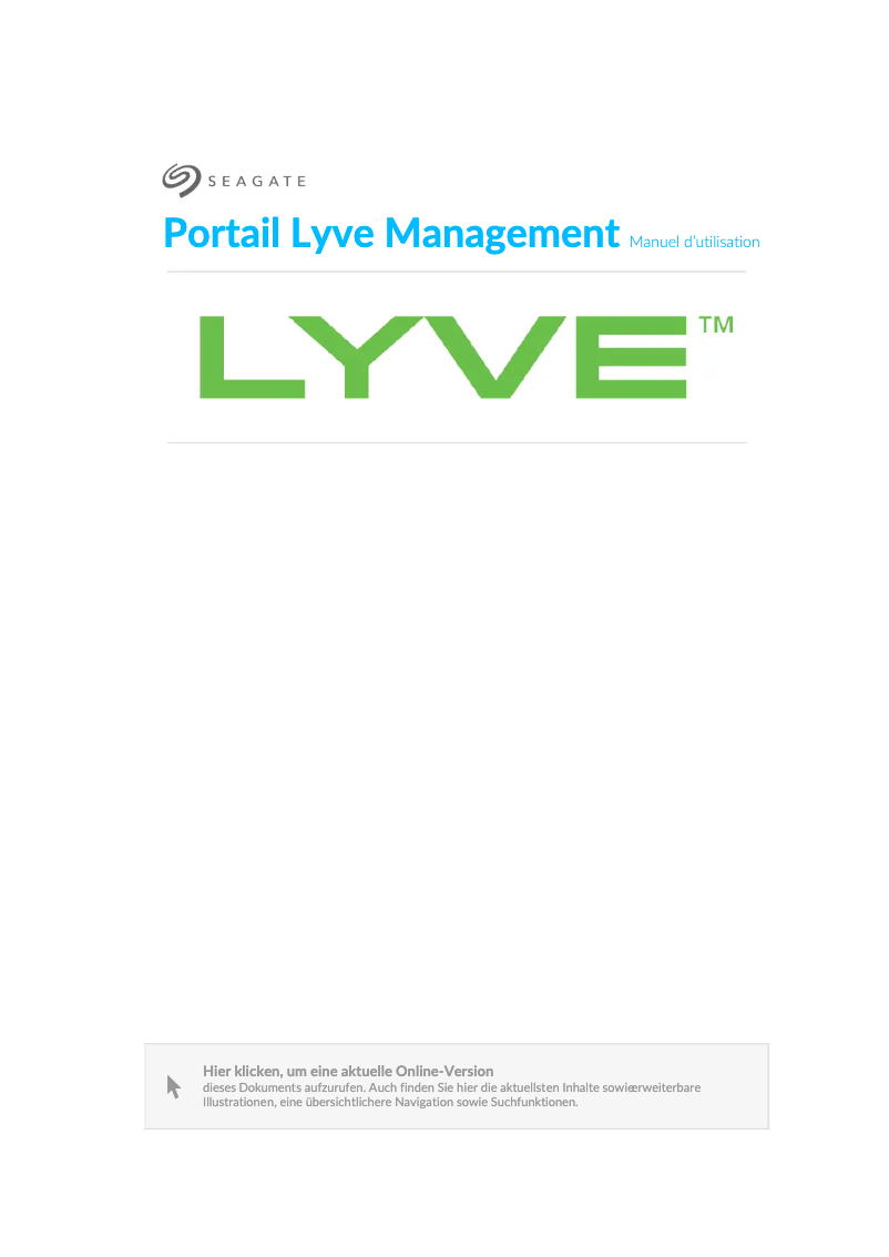 Image de la première page du manuel de l'appareil Lyve Mobile PCIe Adapter