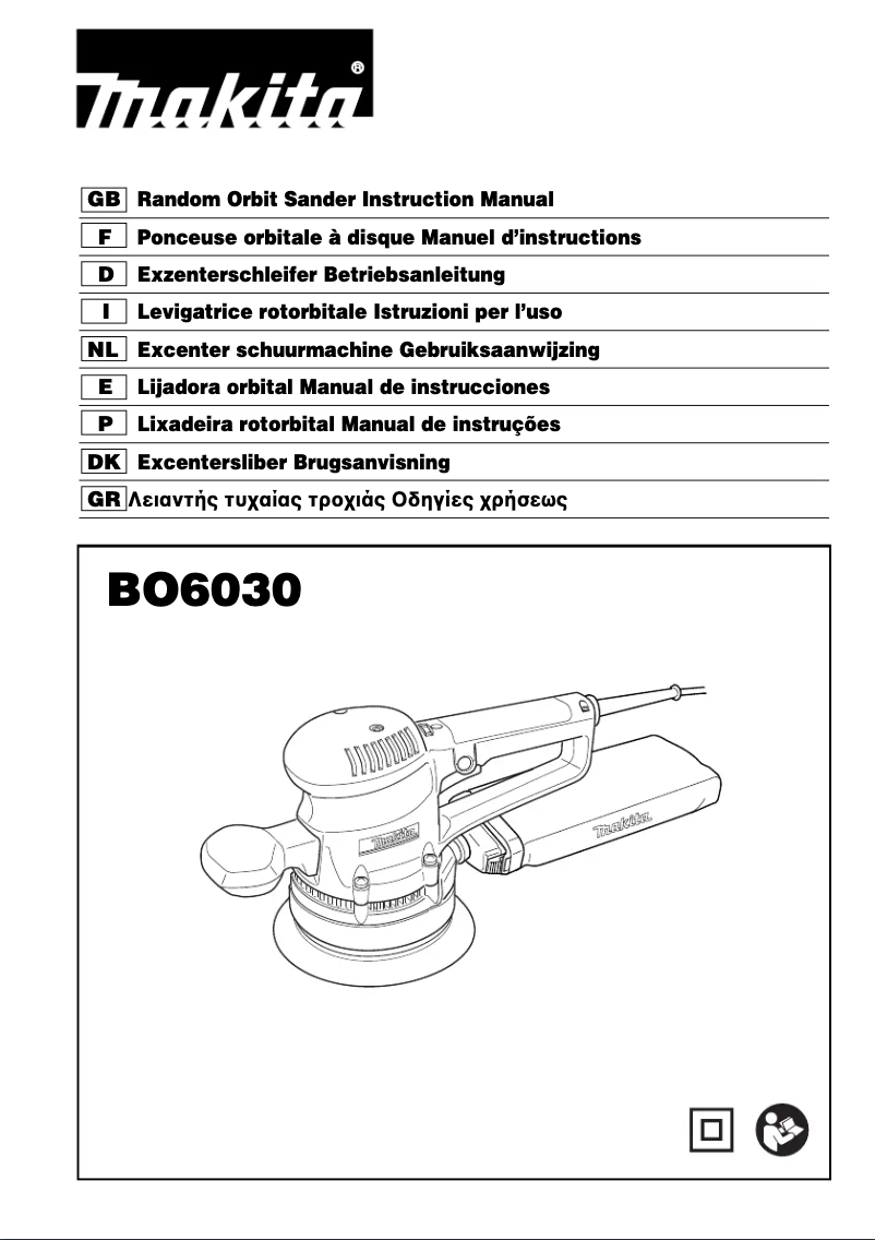 Página 1 del manual Manual de usuario Makita BO6030JX