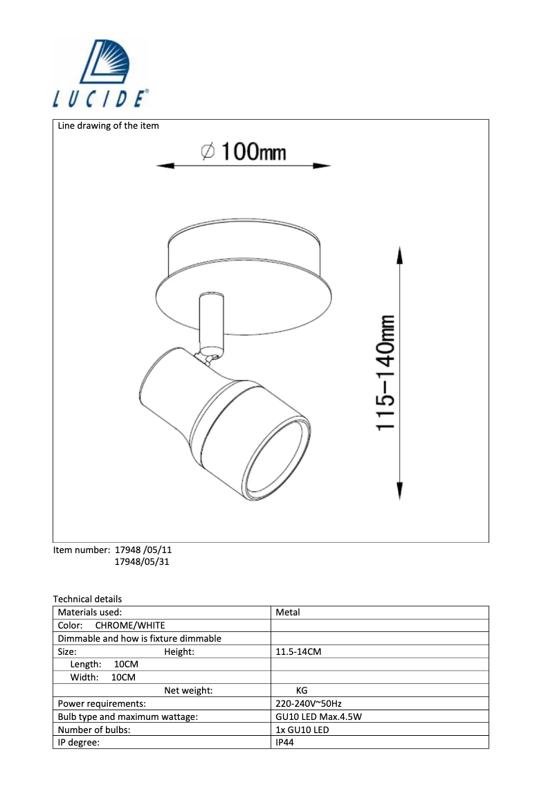 Image de la première page du manuel de l'appareil Sirene 17948/05/11