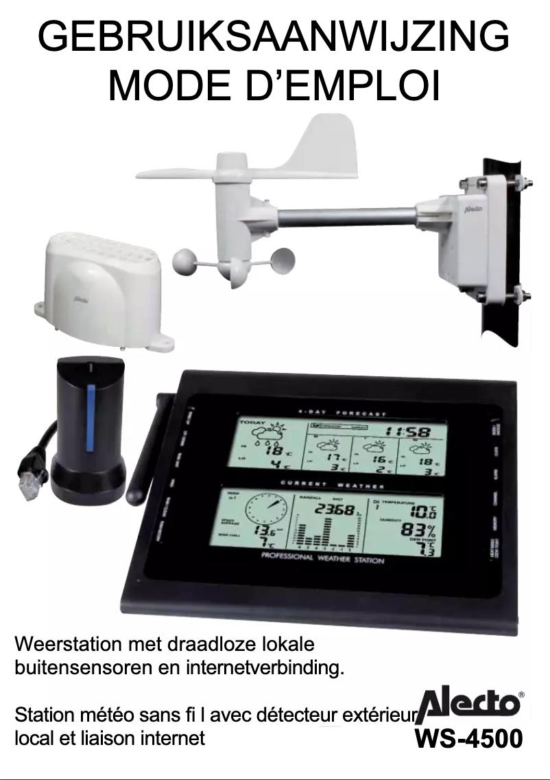 Page n°1 - Manuel utilisateur Alecto WS-4500