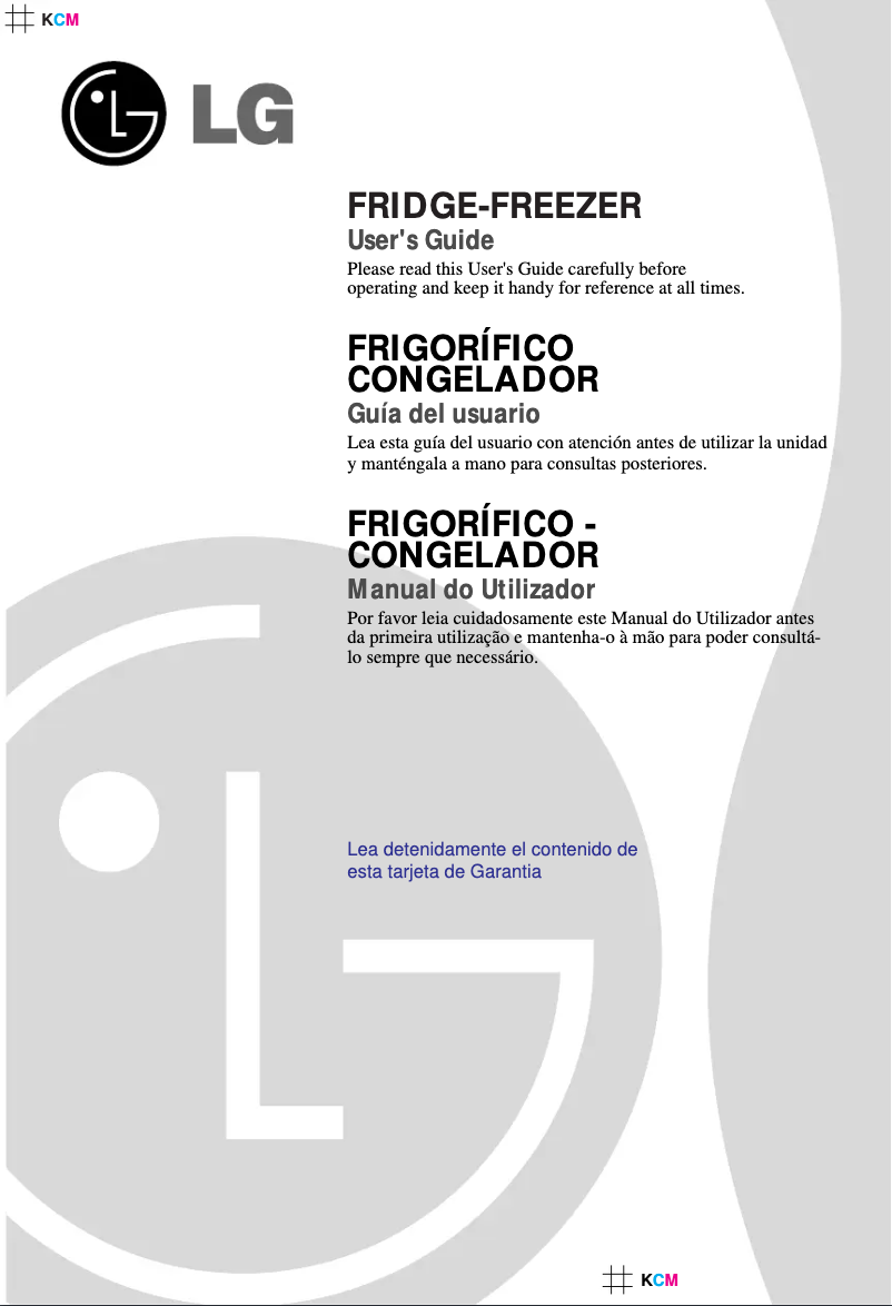 Page 1 de la notice Manuel utilisateur LG GR4490BWA