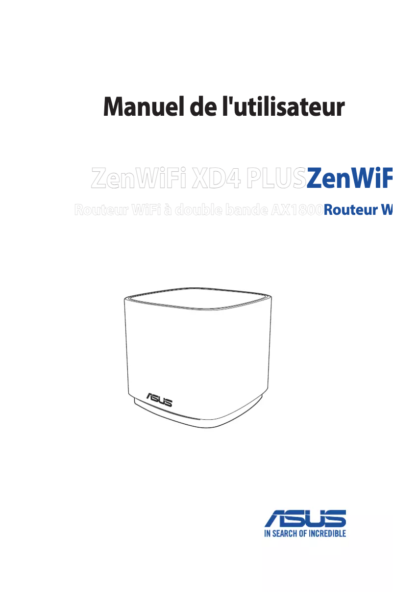 Page n°1 - Manuel utilisateur Asus ZenWiFi XD4 Plus