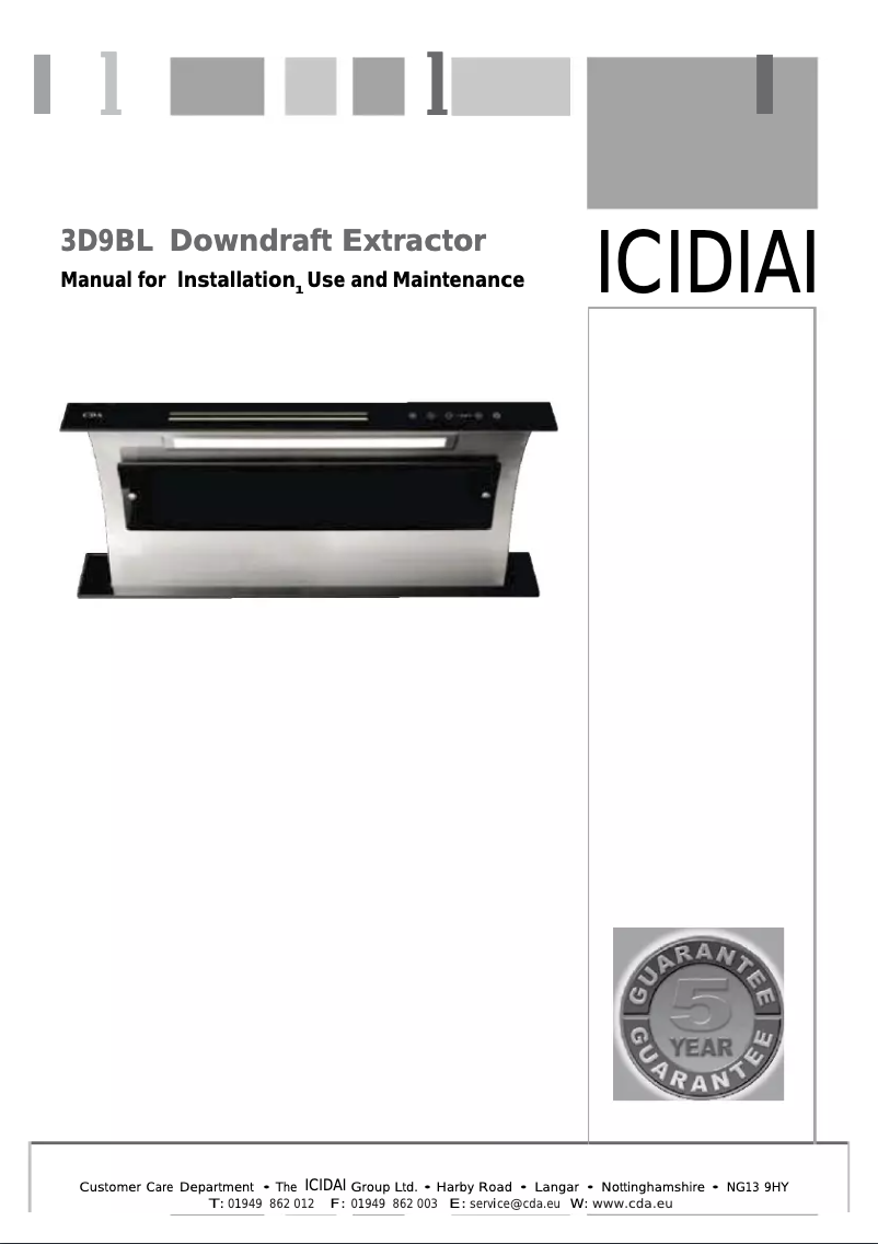 Page 1 de la notice Manuel utilisateur CDA 3D9