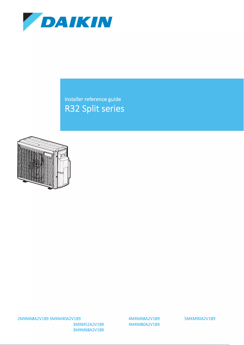 Page n°1 - Manuel utilisateur Daikin 3MXM52A2V1B9