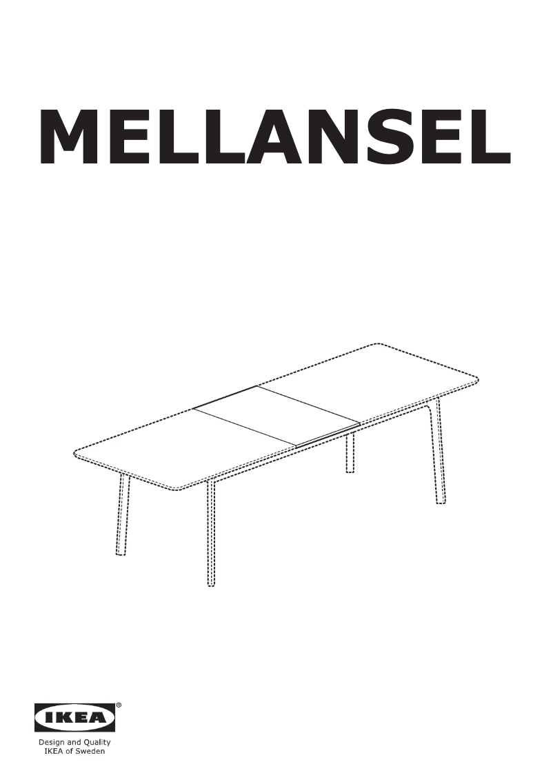 Page 1 de la notice Manuel utilisateur Ikea MELLANSEL 904.947.33