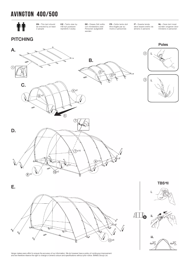 Imagen de la primera página del manual del dispositivo Avington 400