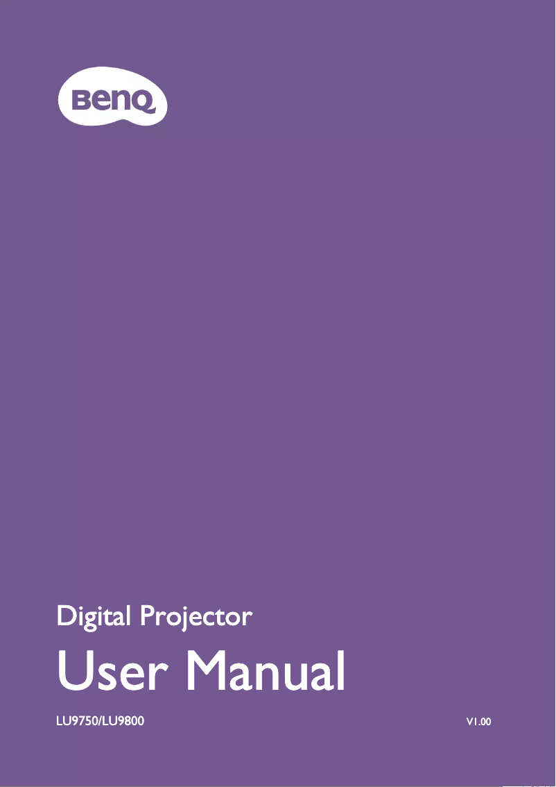 Page 1 de la notice Manuel utilisateur BenQ LU9750