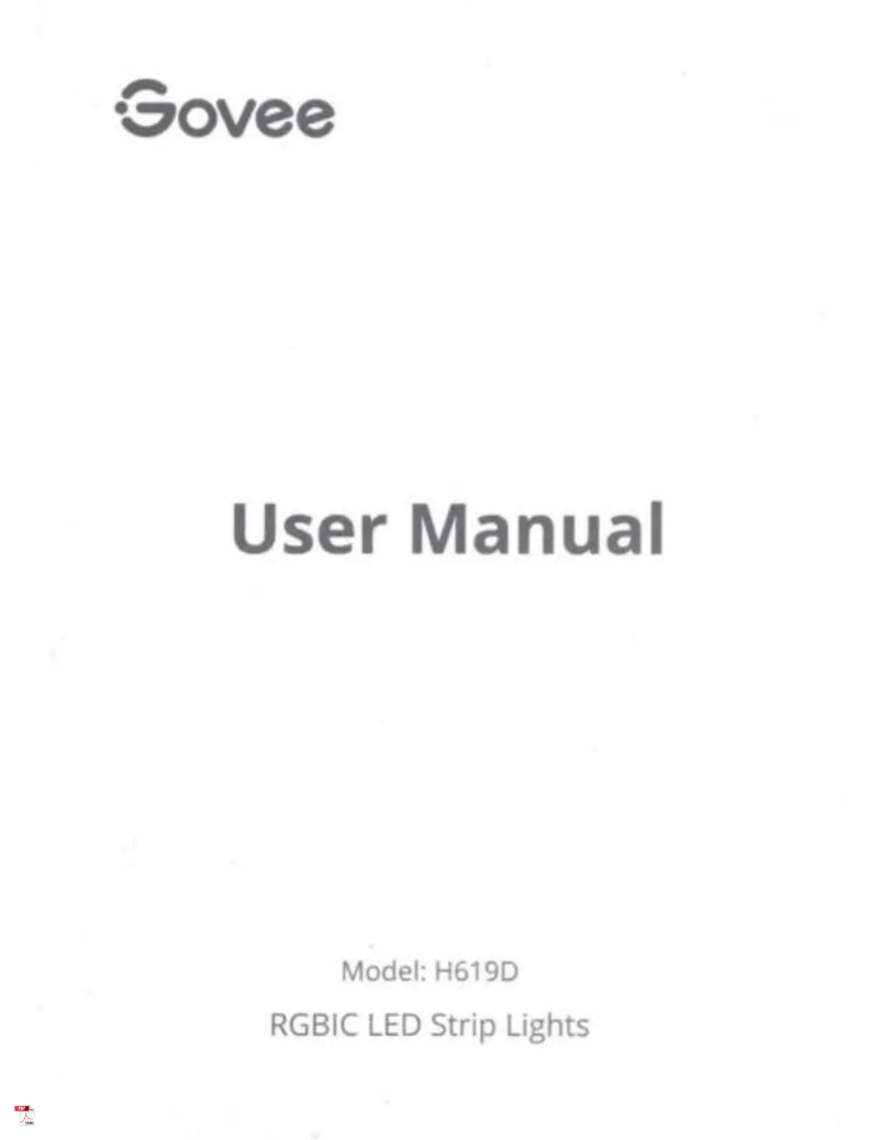 Page n°1 - Manuel utilisateur Govee H619D