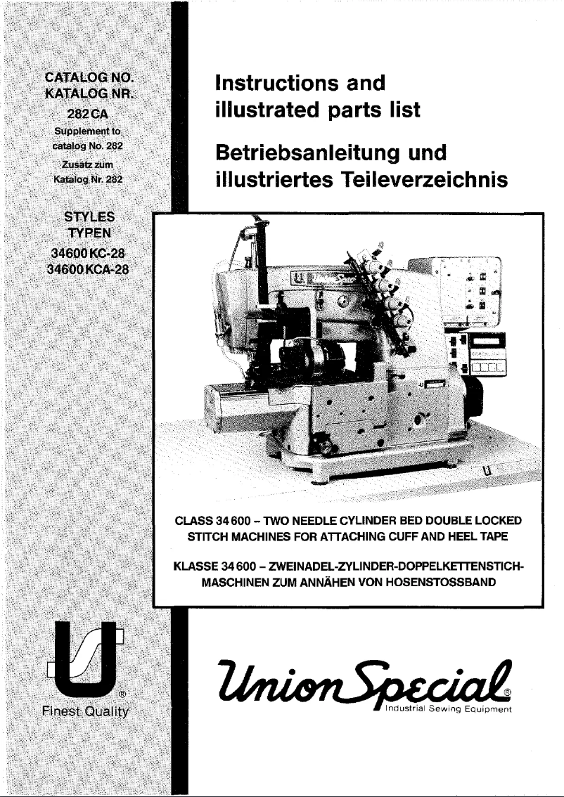 Page 1 de la notice Manuel utilisateur Union Special 34600KCA-28