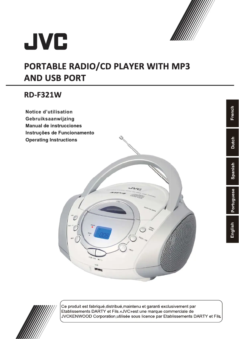 Page n°1 - Manuel utilisateur JVC RD-F321W