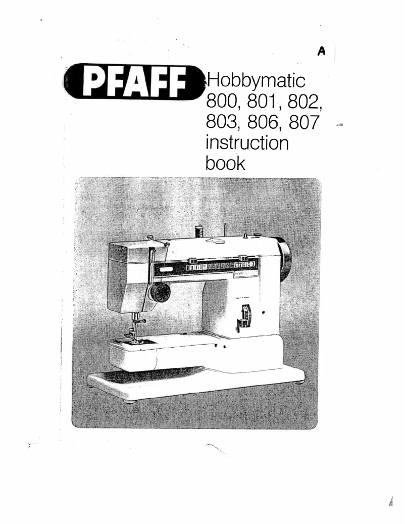 Image de la première page du manuel de l'appareil Hobby 801
